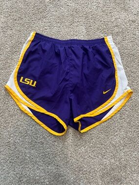 Nike Purple and Gold LSU Athletic Shorts